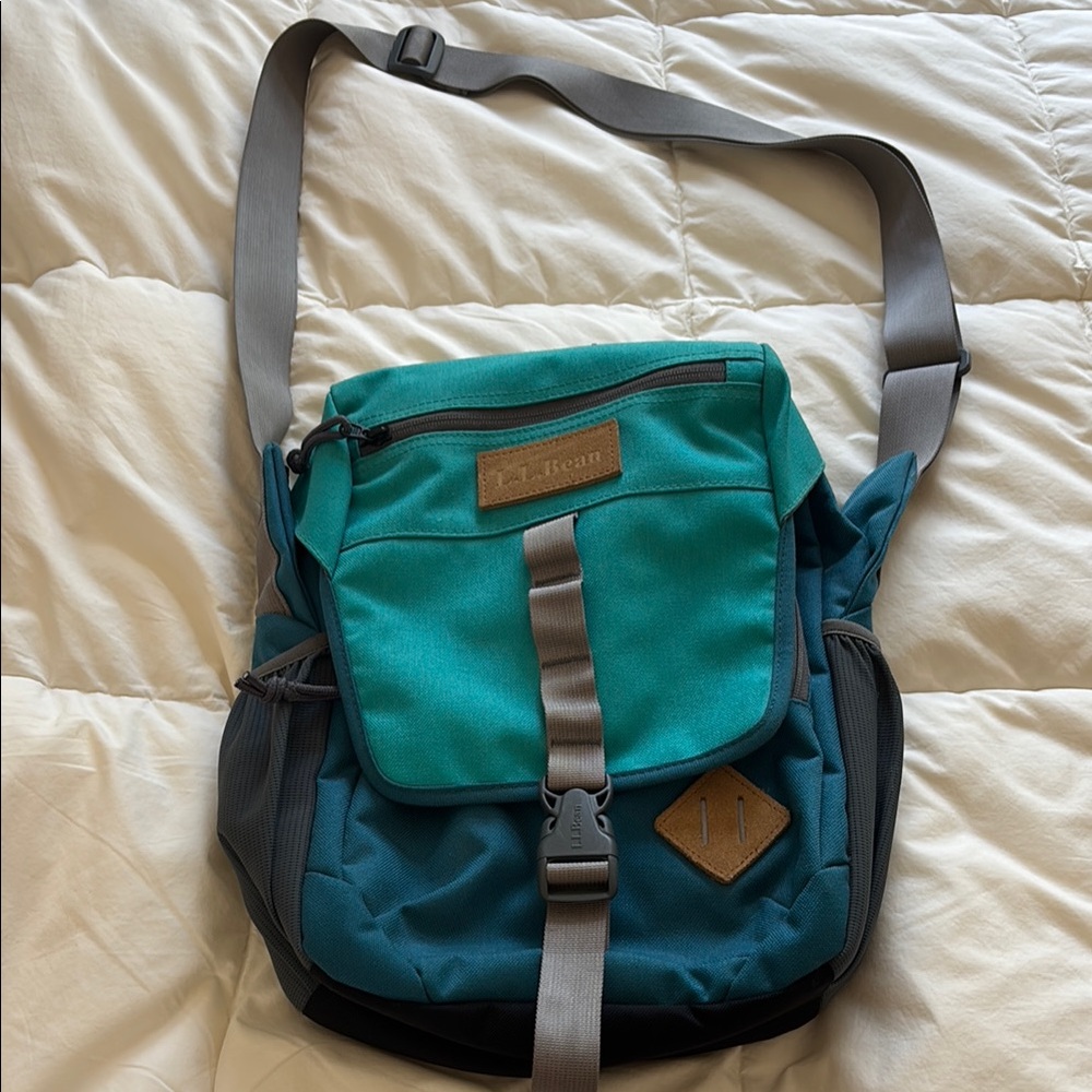 L.L. Bean Teal and Dark Gray Backpack